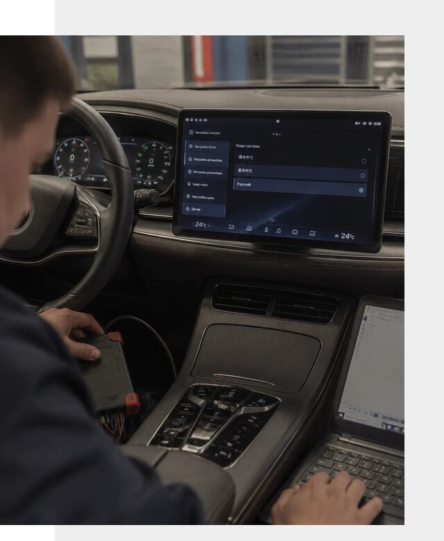 Русификация автомобиля BYD HAN для эксплуатации в Новосибирске